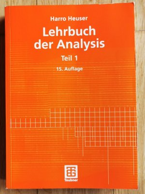 gebrauchtes Buch – Harro Heuser – Lehrbuch der Analysis