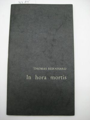 In hora mortis. [Lyrik].