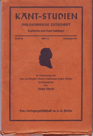 Kant-Studien Philosophische Zeitschrift, Bd. 40, H. 1/3