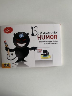 gebrauchtes Buch – Schwarzer Humor - Geschenkkartenbuch - 20 scharfzüngige Karten zum Verschenken