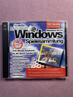 Die große Microsoft Windows Spielesammlung 195 Spiele auf 2 PC CD-ROMs