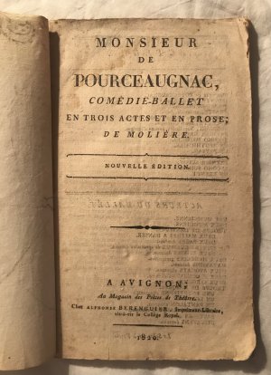 Monsieur De Pourceaugnac - Comedie-Ballet En Trois Actes Et En Prose - Rara