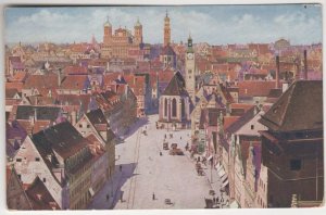 antiquarisches Buch – Ansichtskarte Augsburg, Blick nach Westen zur Jakobskirche sowie Rathaus und Perlach, um 1910/1920