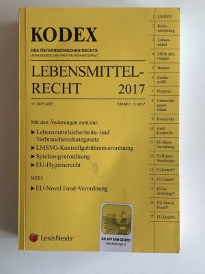 gebrauchtes Buch – Werner Doralt – KODEX Lebensmittelrecht 2017