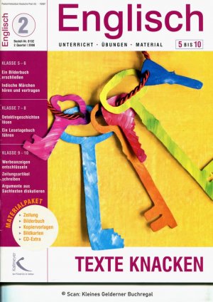 gebrauchtes Buch – Haß, Frank - pädagogisch-didaktische Fachzeitschrift – Englisch 5 bis 10 (5-10) - Unterricht/Übungen/Material - Ausgabe 2/2008: TEXTE KNACKEN (Lesekompetenz - Lesemotivation) / mit Materialpaket (nahezu vollständig)