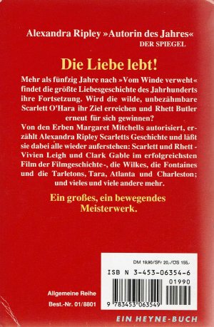 gebrauchtes Buch – Alexandra Ripley – Scarlett - Roman (Heyne 8801)