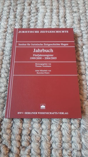 gebrauchtes Buch – Thomas Vormbaum – Jahrbuch der Juristischen Zeitgeschichte / Jahrbuch der Juristischen Zeitgeschichte - Fünfjahresregister 1999/2000 - 2004/2005