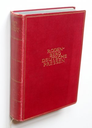 antiquarisches Buch – Julius Rodenberg – Deutsche Pressen. Eine Bibliographie.