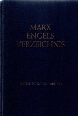 antiquarisches Buch – Karl Marx / Friedrich Engels – Verzeichnis I - Werke, Schriften, Artikel (MEW)