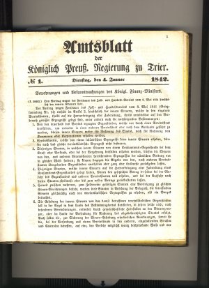 Jahrgänge 1842, 1845, 1850, 1854, 1855,1856, 1858, 1859, 1861, 1889