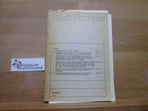 gebrauchtes Buch – Stadt Bochum – Stadt Bochum Hauptamt 9/83: Hauptsatzung der Stadt Bochum (u.a.)