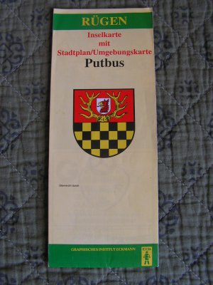 gebrauchtes Buch – RAR: Inselkarte mit Stadtplan Putbus | 90er Jahre ?