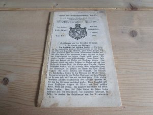 antiquarisches Buch – Professor Emil Schmitt – Großherzogtum Baden - Landes- und Provinzialgeschichte. Heft 19 / Orginal von 1892