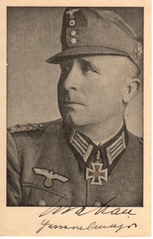 August Krakau Kommandeur 7. Gebirgsdivision 2.Weltkrieg Originalautograph selten!!