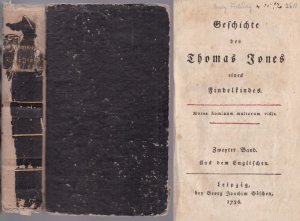 Geschichte des Thomas Jones eines Findelkindes. Zweyter Band (apart)