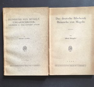 Heinrichs von Mügeln Ungarnchronik. Vorarbeiten zu einer kritischen Ausgabe. Mit einer eigenhändigen Widmung des Verfassers an Prof. de Boor.