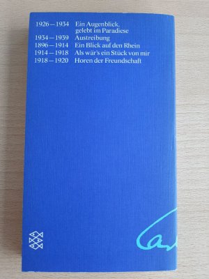 gebrauchtes Buch – Carl Zuckmayer – Werkausgabe in zehn Bänden. Als wär'sein Stück von mir. Horen der Freundschaft 1