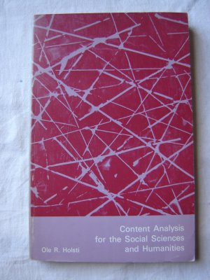antiquarisches Buch – Holsti, Ole R – Content analysis for the social sciences and humanities.