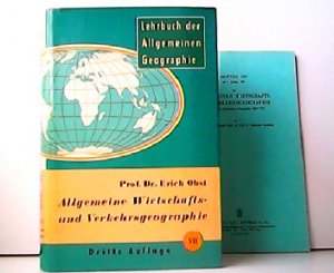 antiquarisches Buch – Prof. Dr – Allgemeine Wirtschafts- und Verkehrsgeographie. Lehrbuch der Allgemeinen Geographie, Band VII ( 7 ). Anbei Broschüre " Nachtrag 1967 zur 3. Auflage 1965 ".