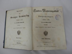 Landes-Regierungsblatt für das Königreich Ungarn, X. Jahrgang, 1. Hälfte, 1. bis 18. Stück. 1859. Januar-Juni