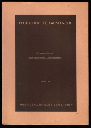 Festschrift für Arno Volk.