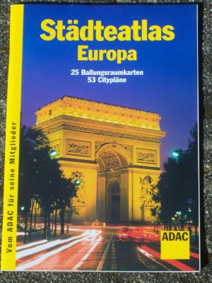 gebrauchtes Buch – ADAC – Städteatlas Europa - 25 Ballungsraumkarten, 53 Citypläne