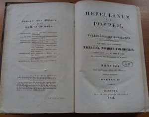 antiquarisches Buch – Roux, H. Kupferstiche – Herculanum und Pompeji. Vollständige Sammlung der daselbst entdeckten, zum Theil noch unedirten Malereien, Mosaiken und Bronzen. HIER: Band 5 BRonzen