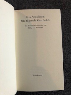 gebrauchtes Buch – Cees Nooteboom – Die folgende Geschichte