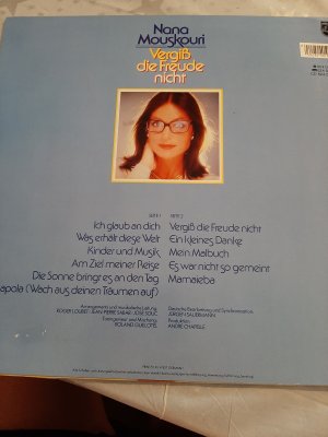 gebrauchter Tonträger – Nana Mouskouri – Vergiss die Freude nicht