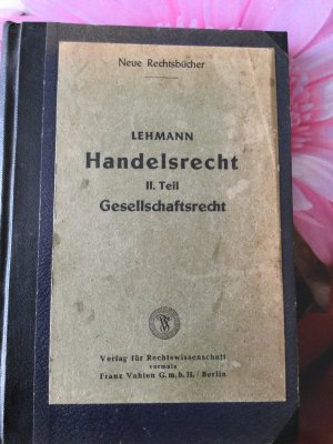 antiquarisches Buch – Dr. Heinrich Lehmann – Handelsrecht, 2.Teil, Gesellschaftsrecht