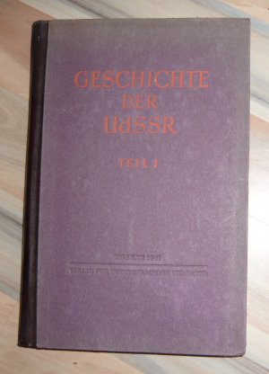 antiquarisches Buch – Prof. A.M – Geschichte der UdSSR  Teil 1