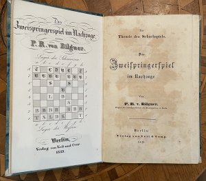 Zur Theorie des Schachspiels. Das Zweispringerspiel im Nachzuge.