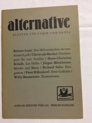 antiquarisches Buch – Alternative Blätter für Lyrik und Prosa 1958