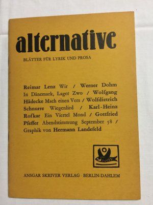 antiquarisches Buch – Alternative Blätter für Lyrik und Prosa 1958