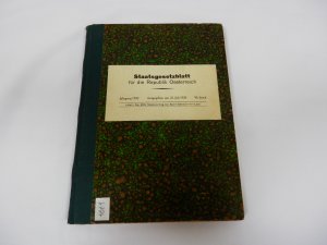 Staatsgesetzblatt für die Republik Österreich - Staatsvertrag von Saint-Germain-en-Laye vom 10. September 1919