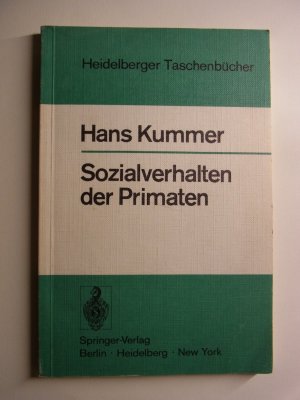 gebrauchtes Buch – H Kummer – Sozialverhalten der Primaten