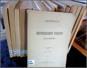 Jahrbuch des Historischen Vereins Dillingen. Sammlung von 23 Bänden (1907-1935)