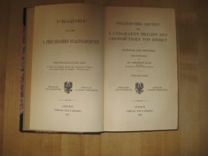 Politisches Archiv des Landgrafen Philipp des Großmütigen von Hessen. Inventar der Bestände. Band II