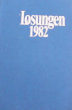 gebrauchtes Buch – Evangelische Brüderunität Herrnhut – Die täglichen Losungen der Brüdergemeine für das Jahr 1982 - Grossdruck