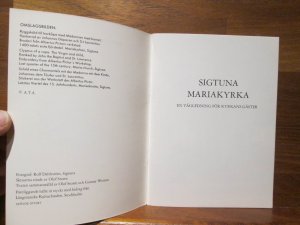 gebrauchtes Buch – Storm, Olof und Rolf Dahlström – Sigtuna Mariakyrka en Vägledning för Kyrkans Gäster