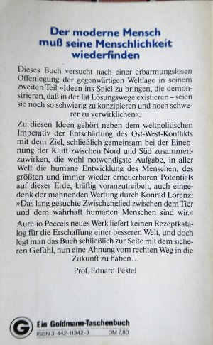 gebrauchtes Buch – Aurelio Peccei – Die Zukunft in unserer Hand. Analyse und Reflexion.