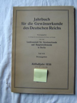 antiquarisches Buch – Jahrbuch für die Gewässerkunde des Deutschen Reichs Teil VII Donaugebiet - Abflußjahr 1938