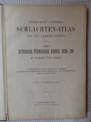 Sterneggs Schlachten-Atlas des 19. Jh.; Teil I - Der Russisch-Türkische Krieg 1828 – 29 und Teil IV – Der Orientkrieg 1853 – 56 (zwei Teile in einem Band […]