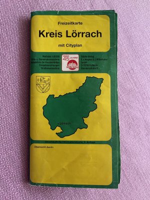 gebrauchtes Buch – Freizeitkarte Kreis Lörrach mit Cityplan Maßstab 1:85 000