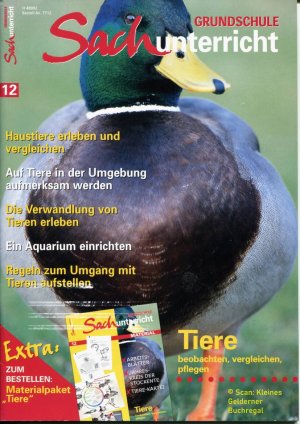 Grundschule Sachunterricht 12/2001: TIERE / Heft + Materialpaket (vollständig)