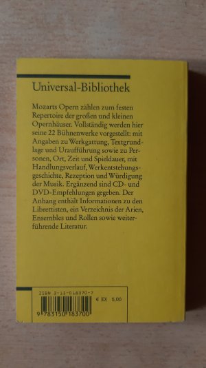 gebrauchtes Buch – Rolf Fath – Reclams Mozart-Opernführer