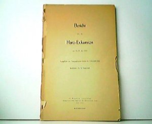 antiquarisches Buch – Dr. K. Hattenbach  – Bericht über die Harz-Exkursion vom 9.-19. Juni 1953. Ausgeführt vom Geographischen Institut der Universität Jena. Als Manuskript verviefältigt.