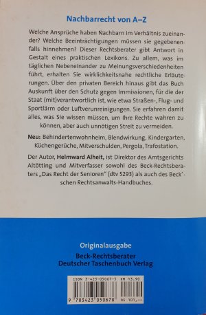 gebrauchtes Buch – Helmward Alheit – Nachbarrecht von A - Z - 490 Stichwörter zur aktuellen Rechtslage