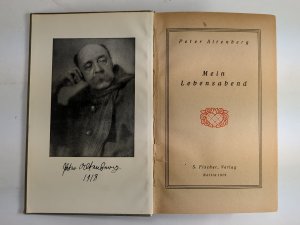 antiquarisches Buch – Peter Altenberg – Mein Lebensabend