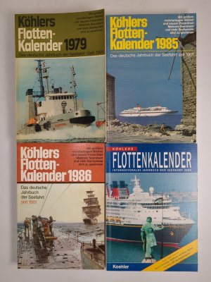 4x Köhlers Flottenkalender 1979 / 1985 / 1986 / 2000 Jahrbuch der Seefahrt